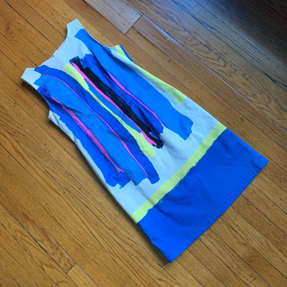 NWOT Chetta B Abstract Watercolor Dress